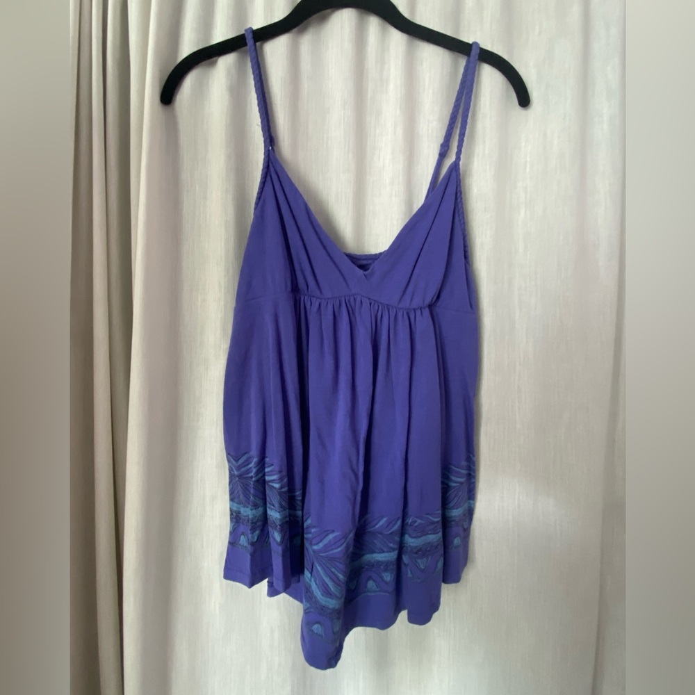 Hurley Periwinkle Braided Tank Top Size Woman’s Large (runs small)